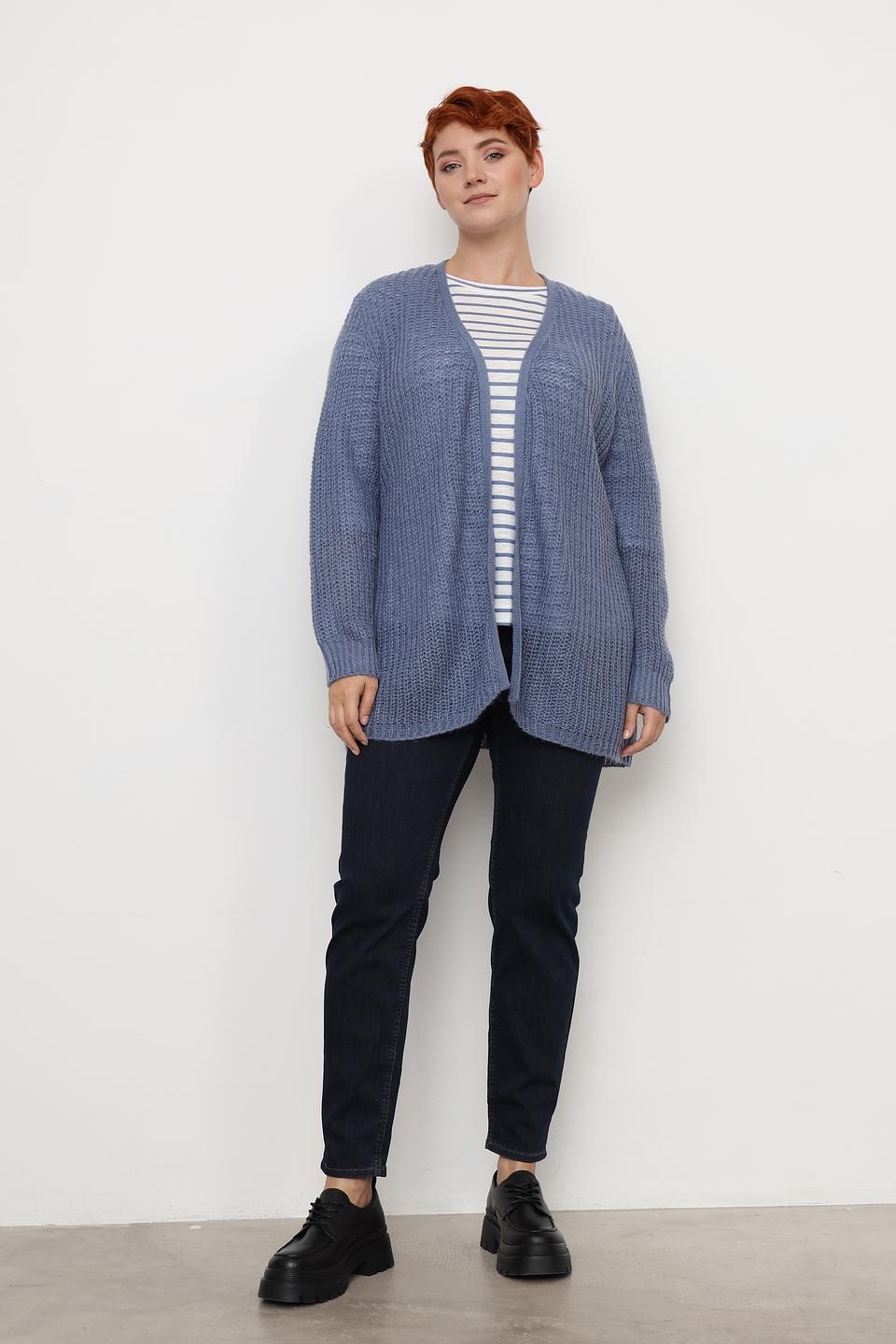 Кардиган Frapp вязаный голубой