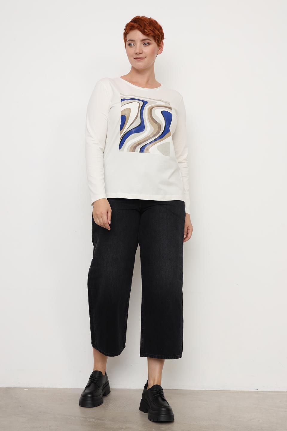 Лонгслив Bianca с абстрактным принтом