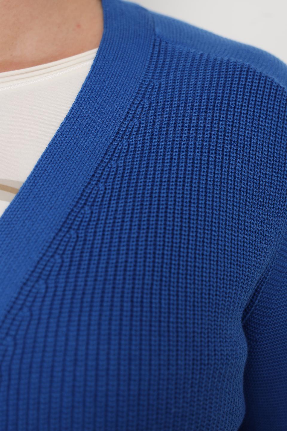 Кардиган Rabe collection синий с карманами