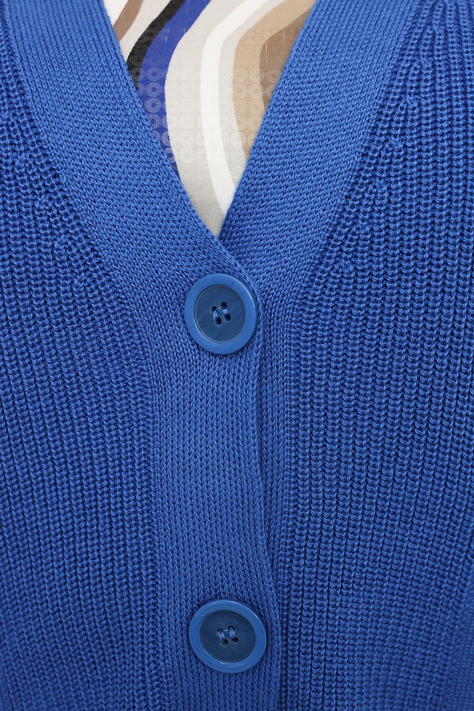 Кардиган Rabe collection синий с карманами