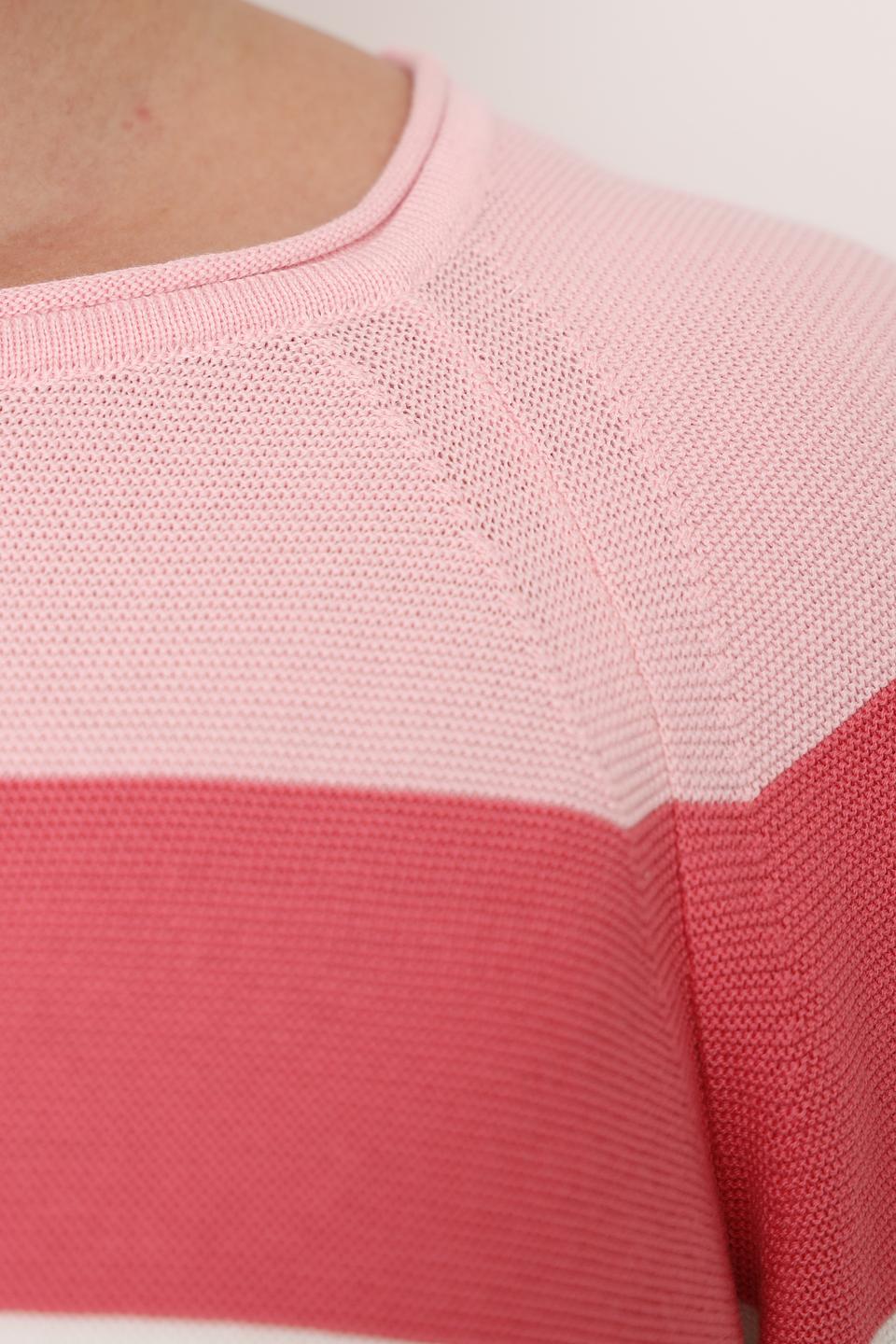 Пуловер Via Appia в полоску розовый