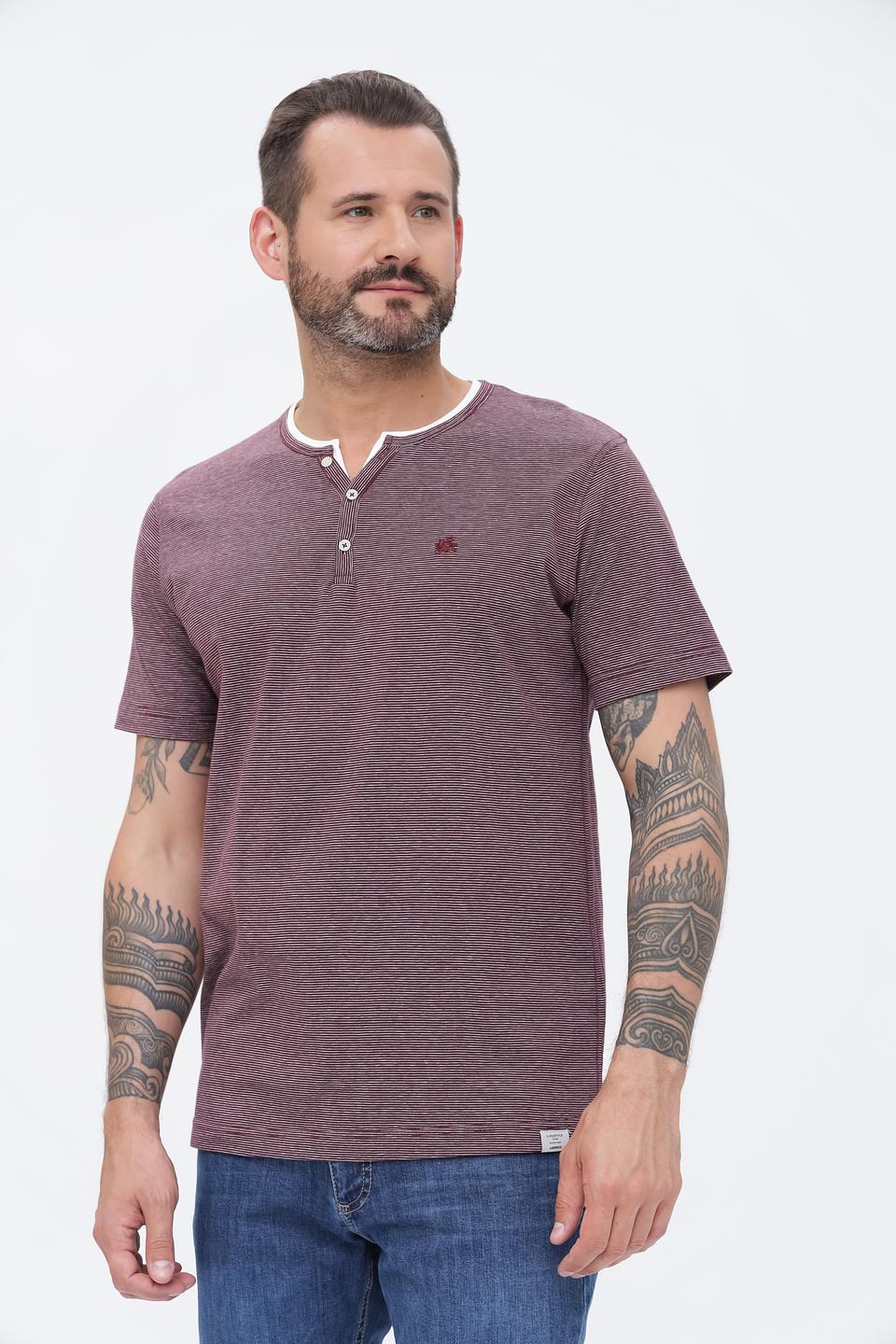 Поло Lerros в полоску бордовый