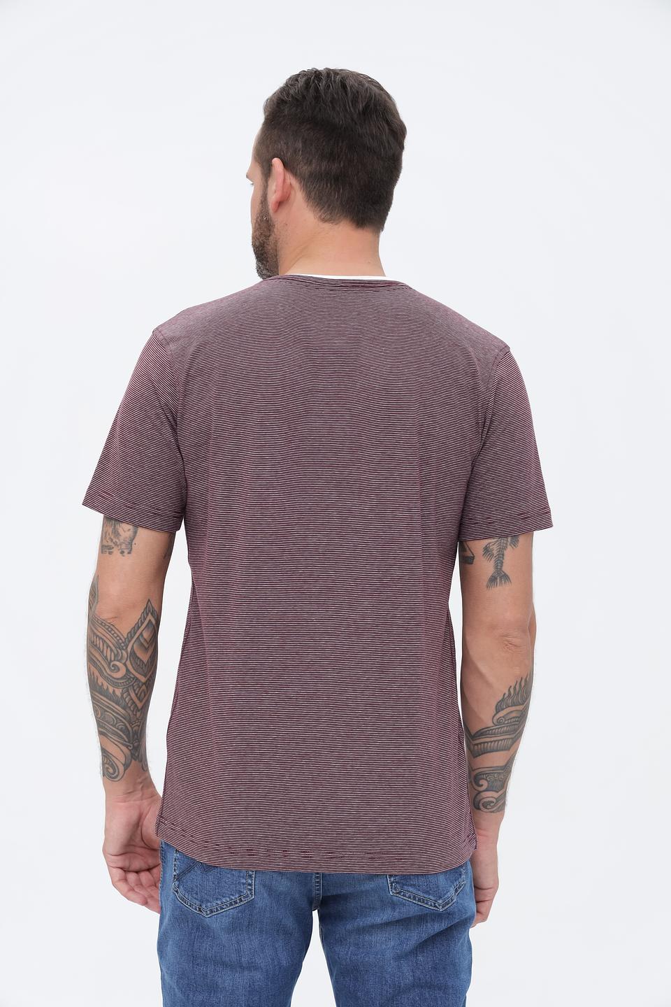 Поло Lerros в полоску бордовый