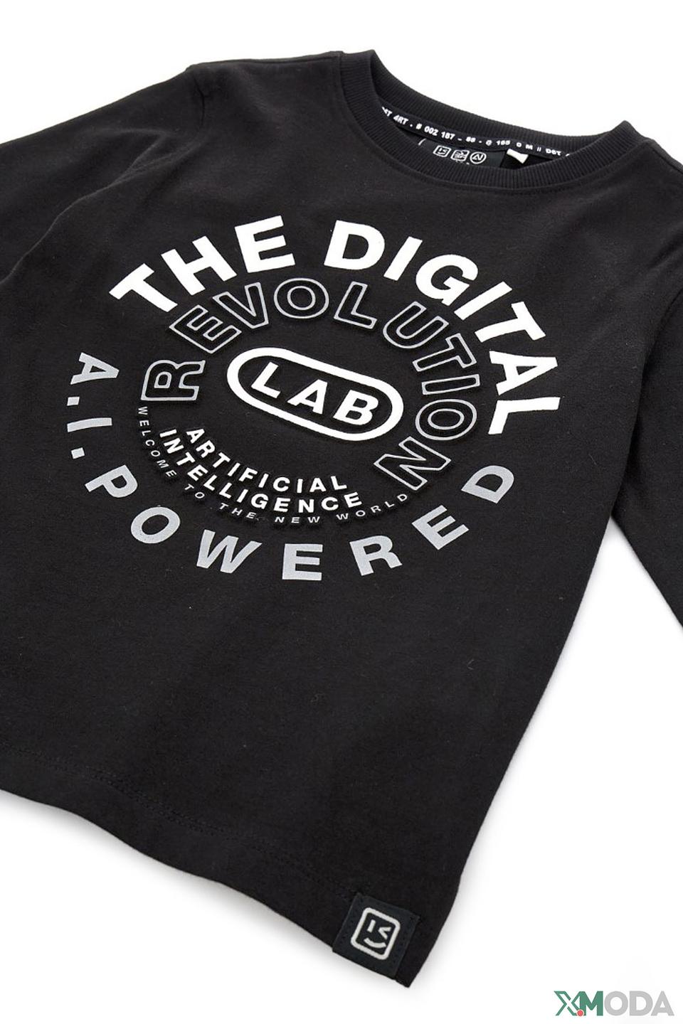 Лонгслив Original Marines чёрный с принтом