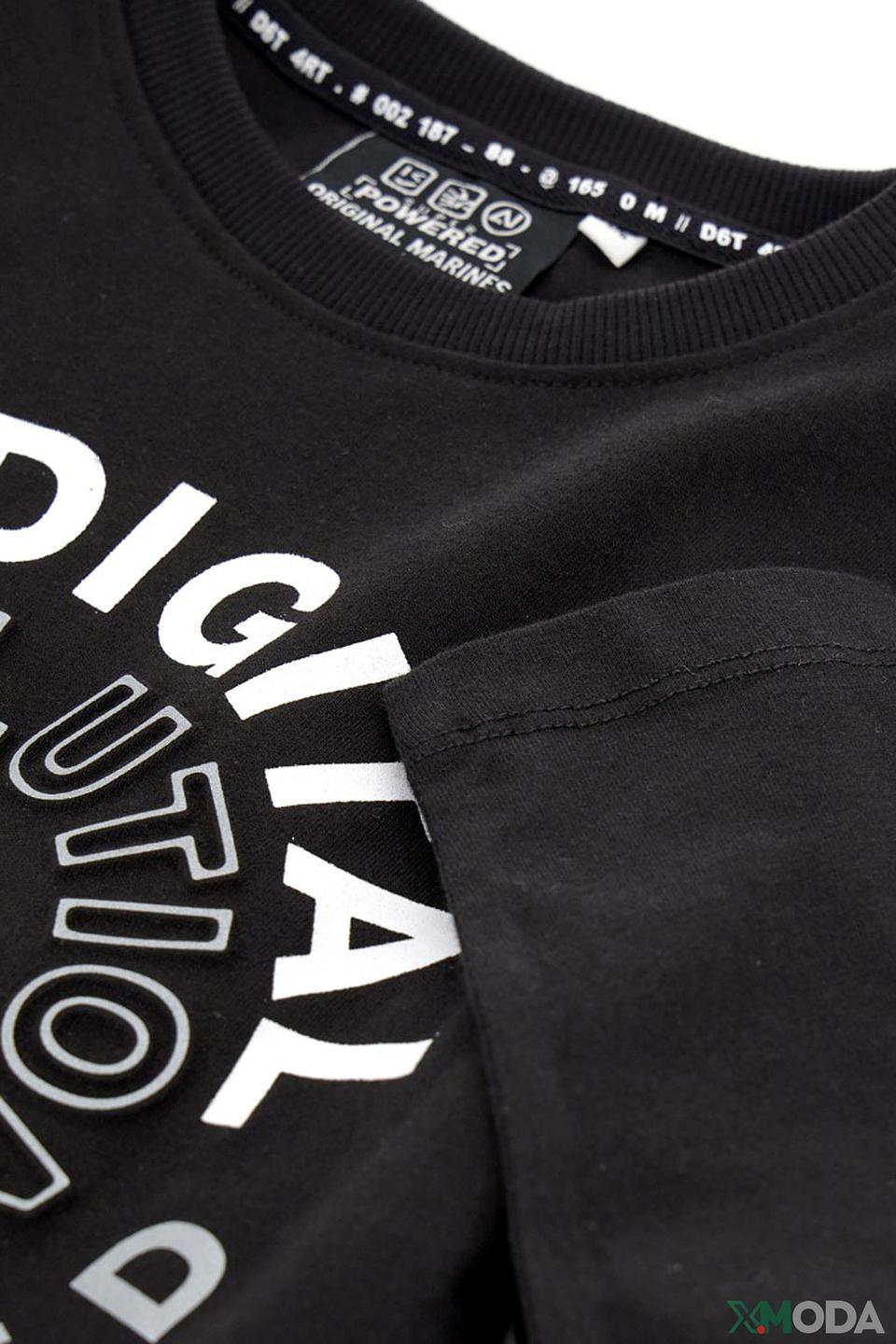 Лонгслив Original Marines чёрный с принтом