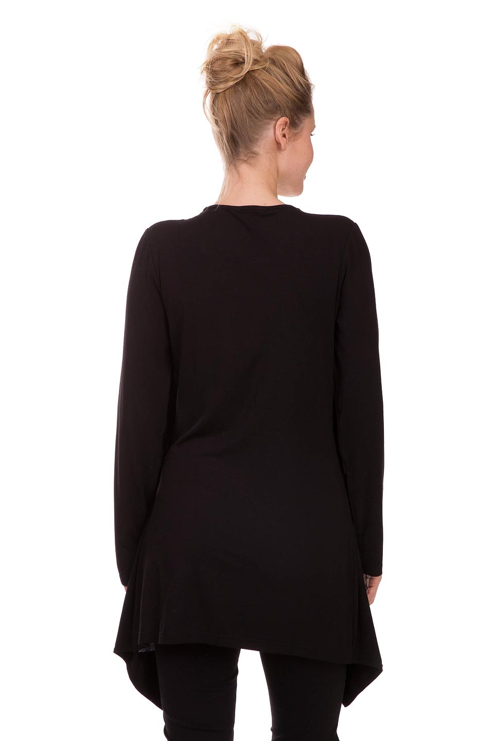 Блуза Pezzo с принтом, чёрного цвета