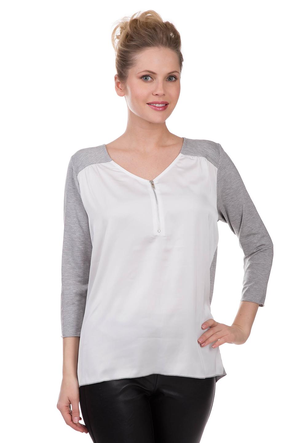 Блуза Betty Barclay белая с серым