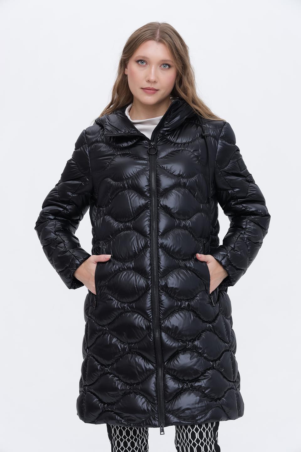Пальто Marc Cain стеганое чёрное