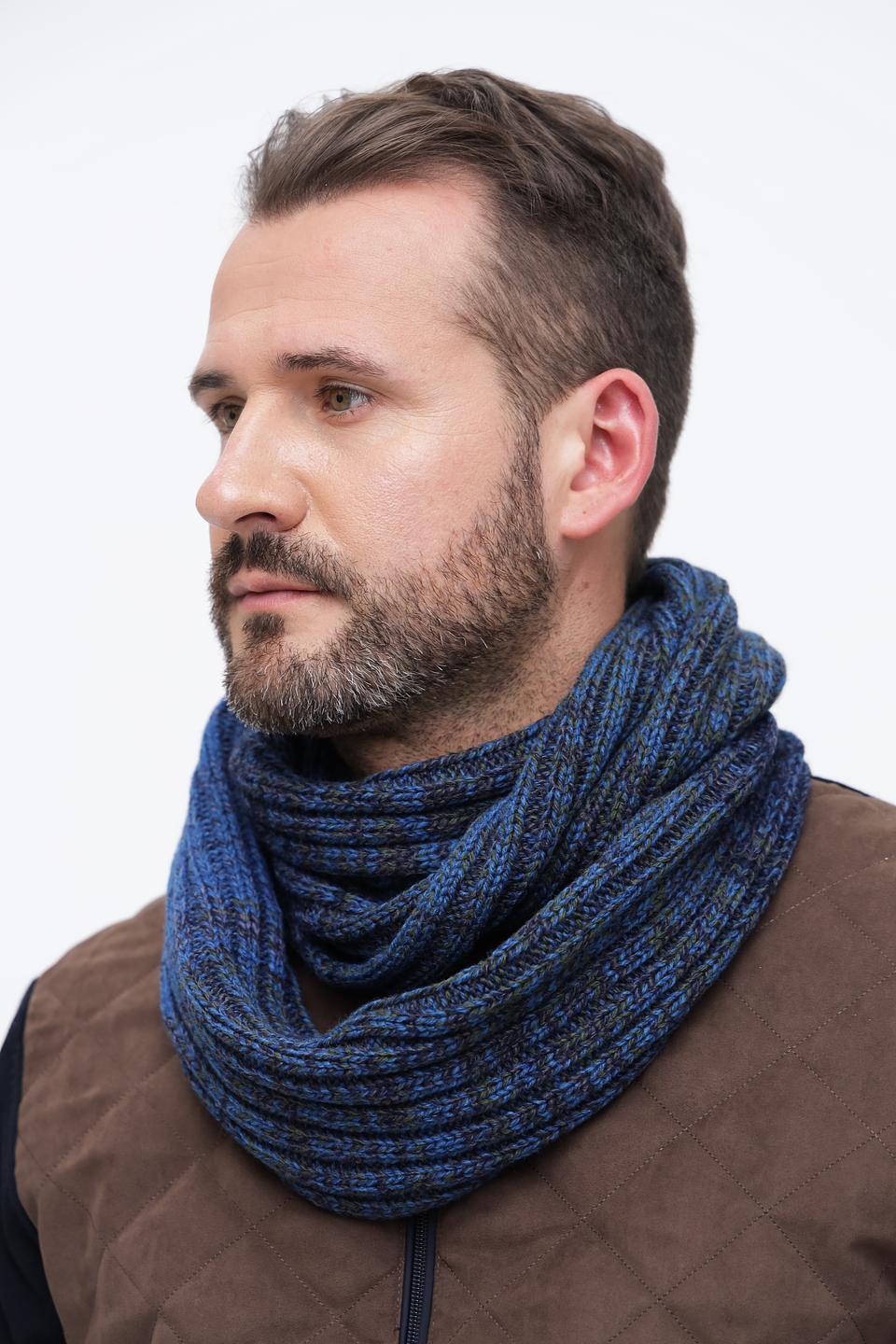 Шарф Wegener мужской синий меланж