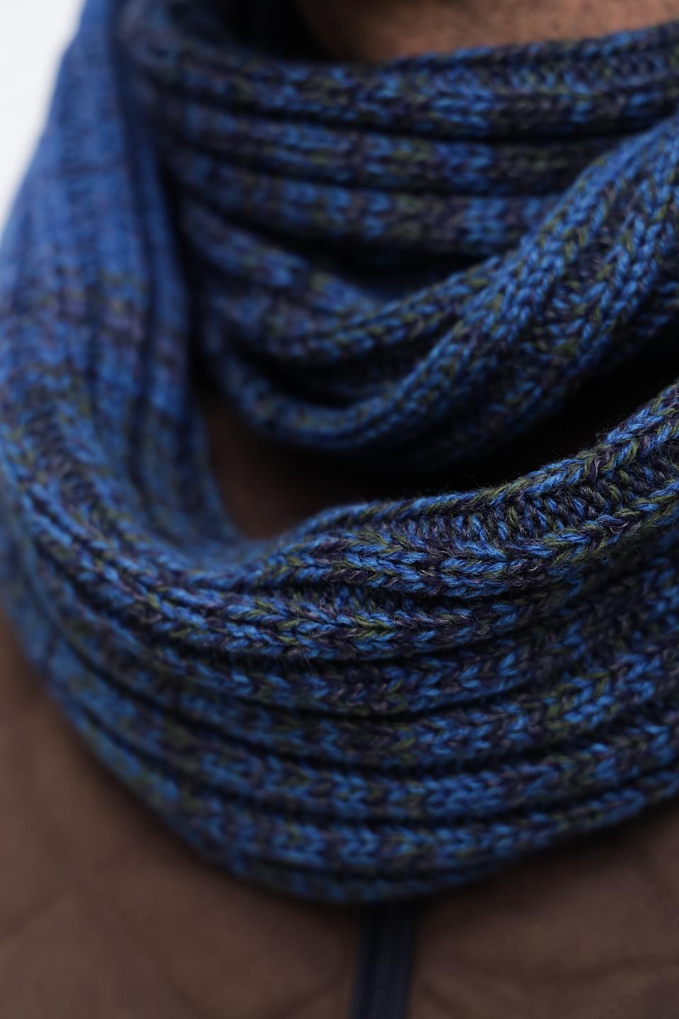 Шарф Wegener мужской синий меланж