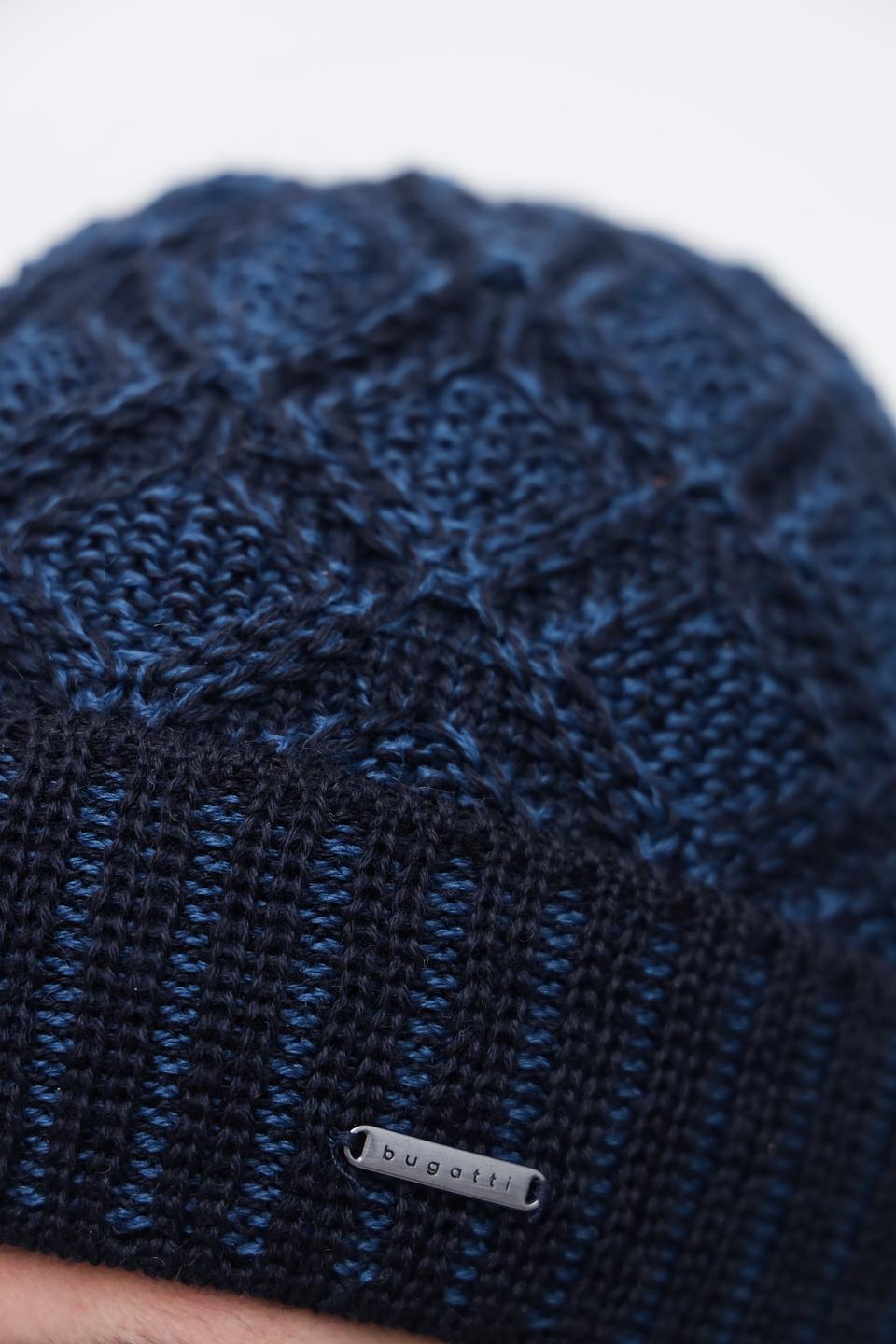 Шапка Bugatti ACC вязаная синяя