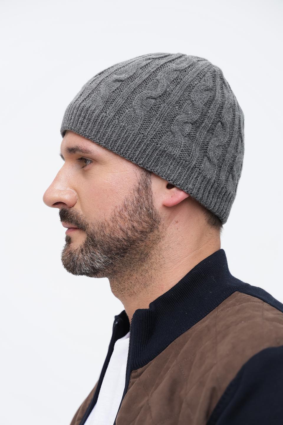 Шапка Wegener серый с косами