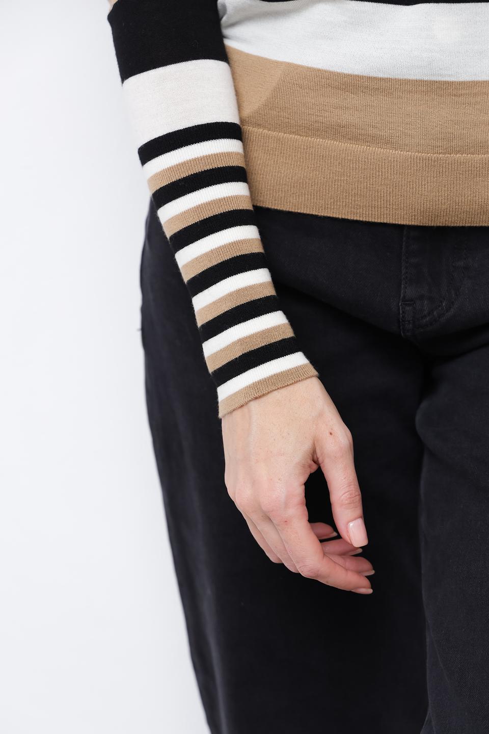 Джемпер Boss Black в полоску бежевый