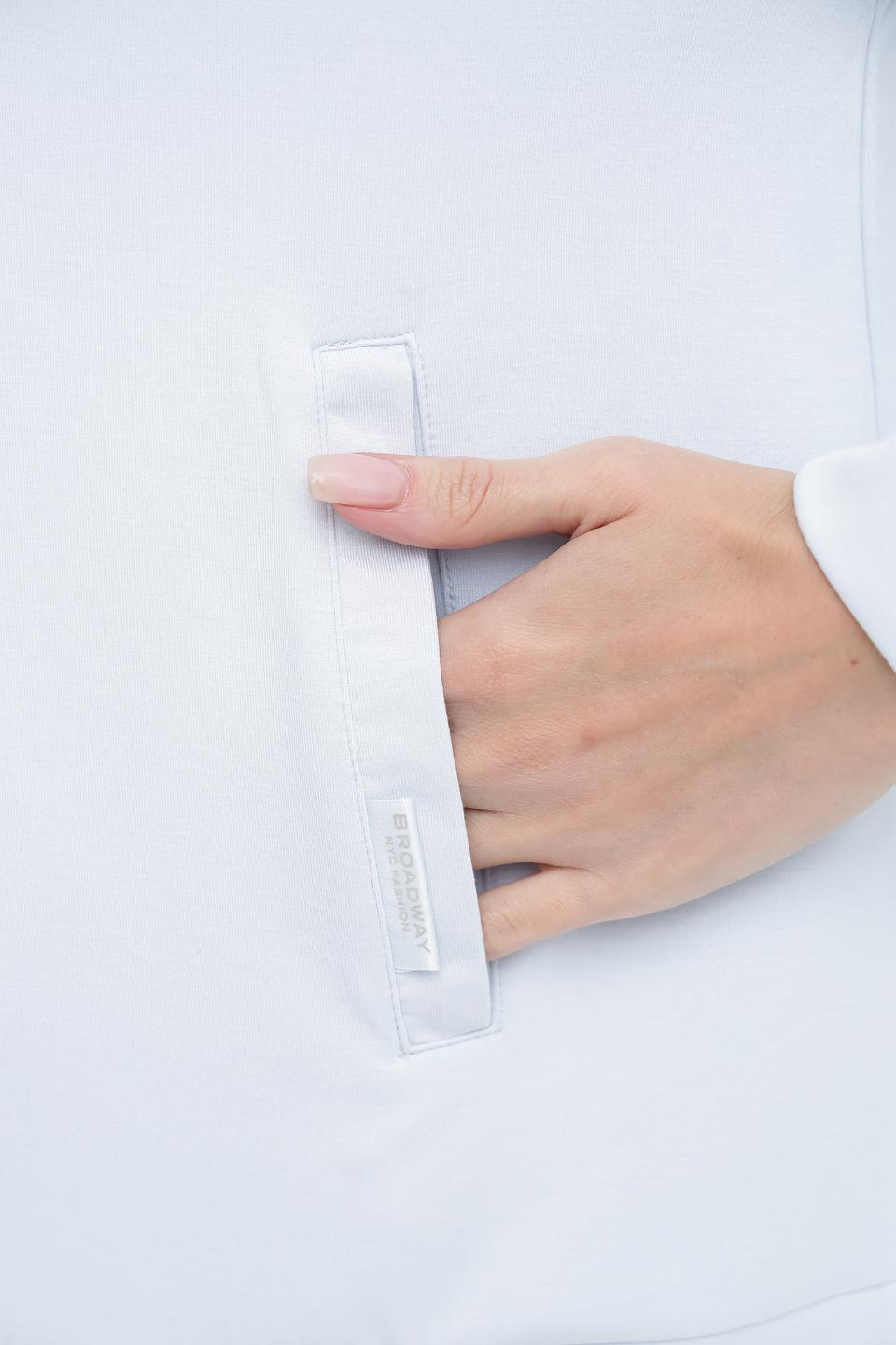 Толстовка Broadway на молнии голубая