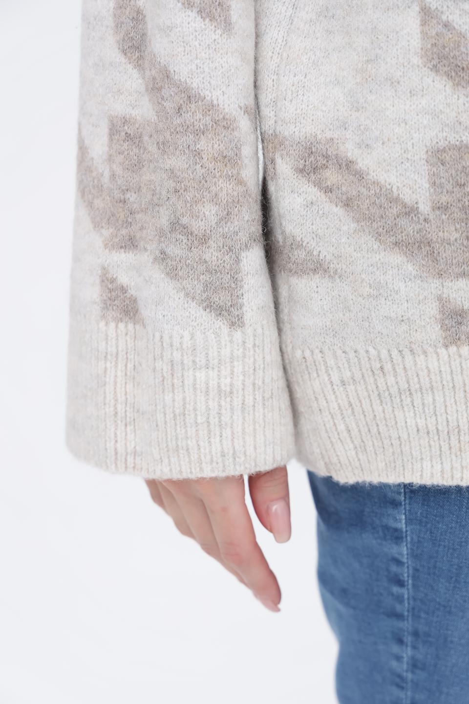 Пуловер Broadway в клетку бежевый