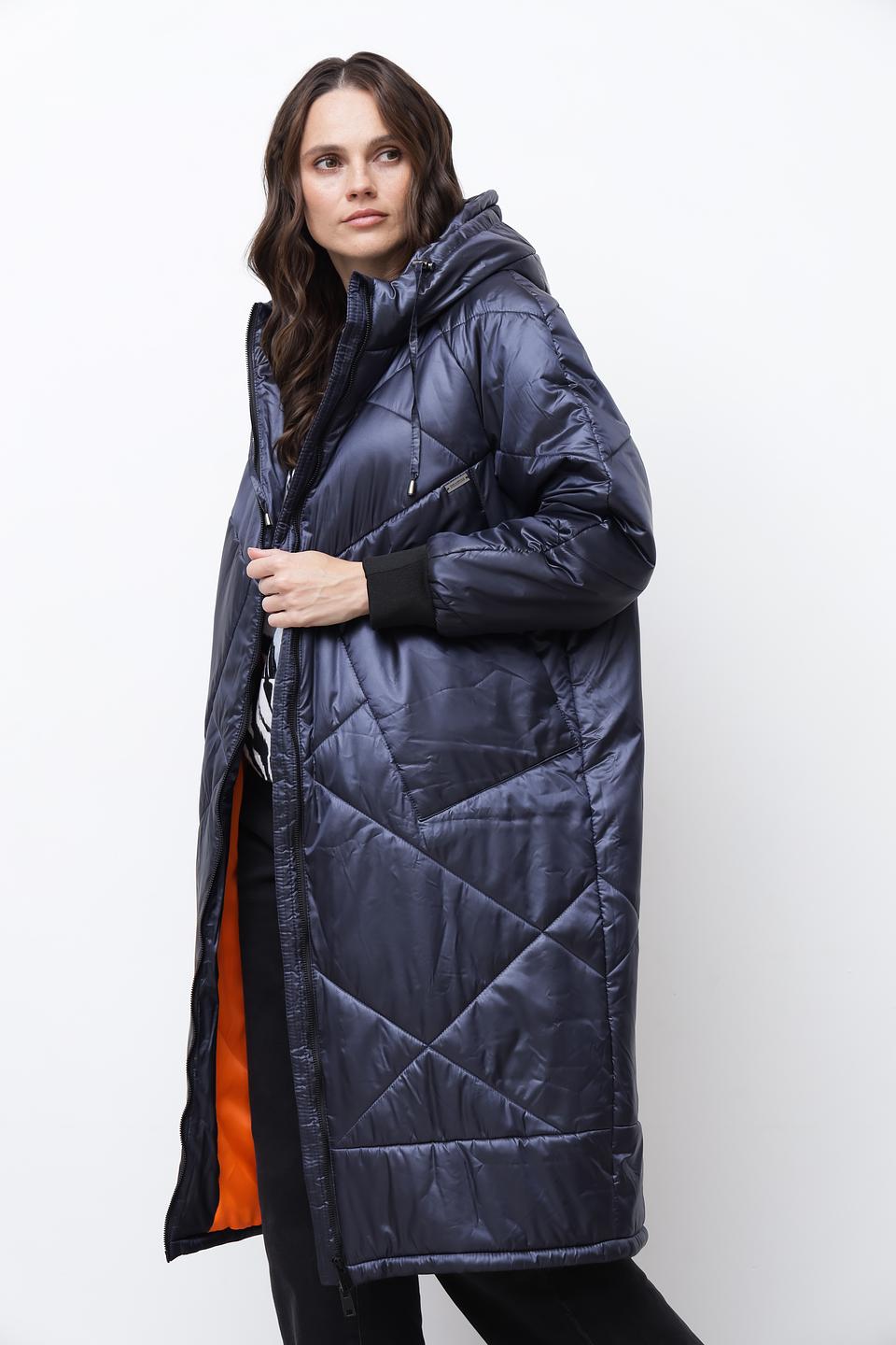 Пальто Beatris стеганое синее