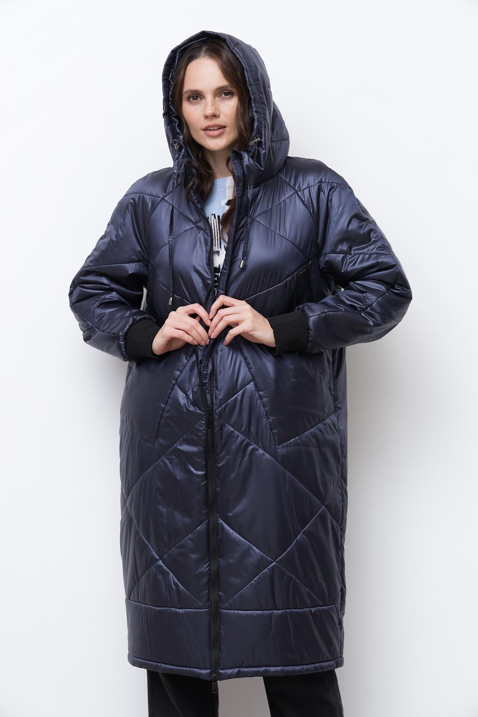 Пальто Beatris стеганое синее