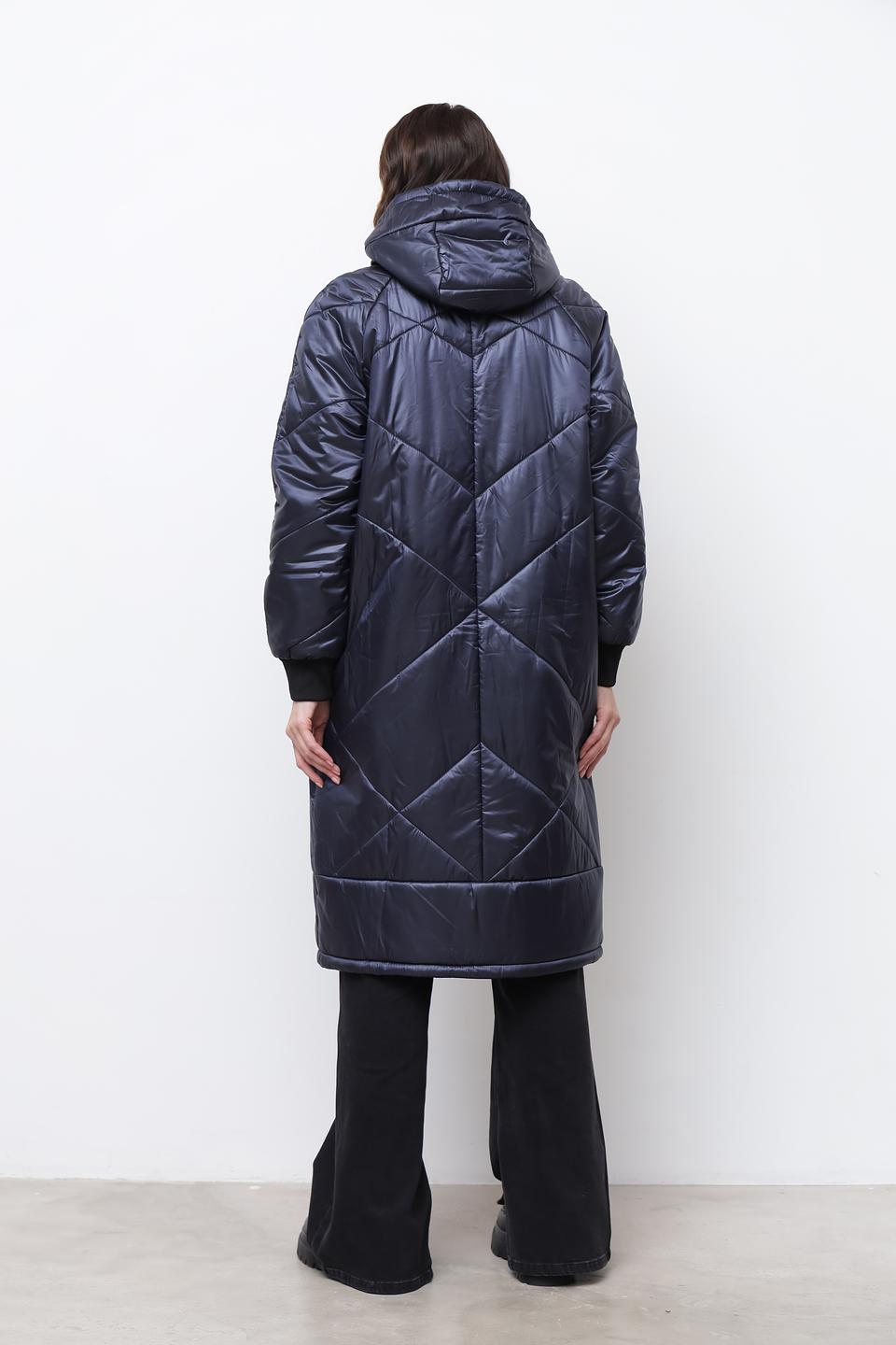 Пальто Beatris стеганое синее