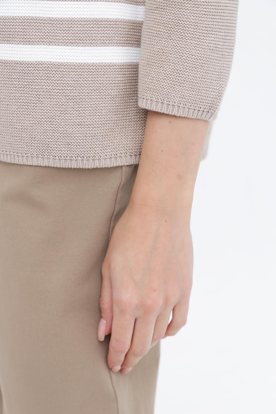 Пуловер Gerry Weber в полоску бежевый