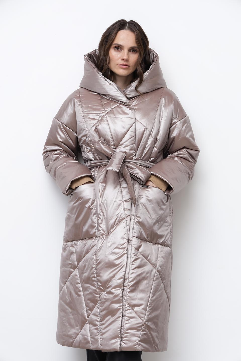 Пальто Beatris стеганое бронзовое