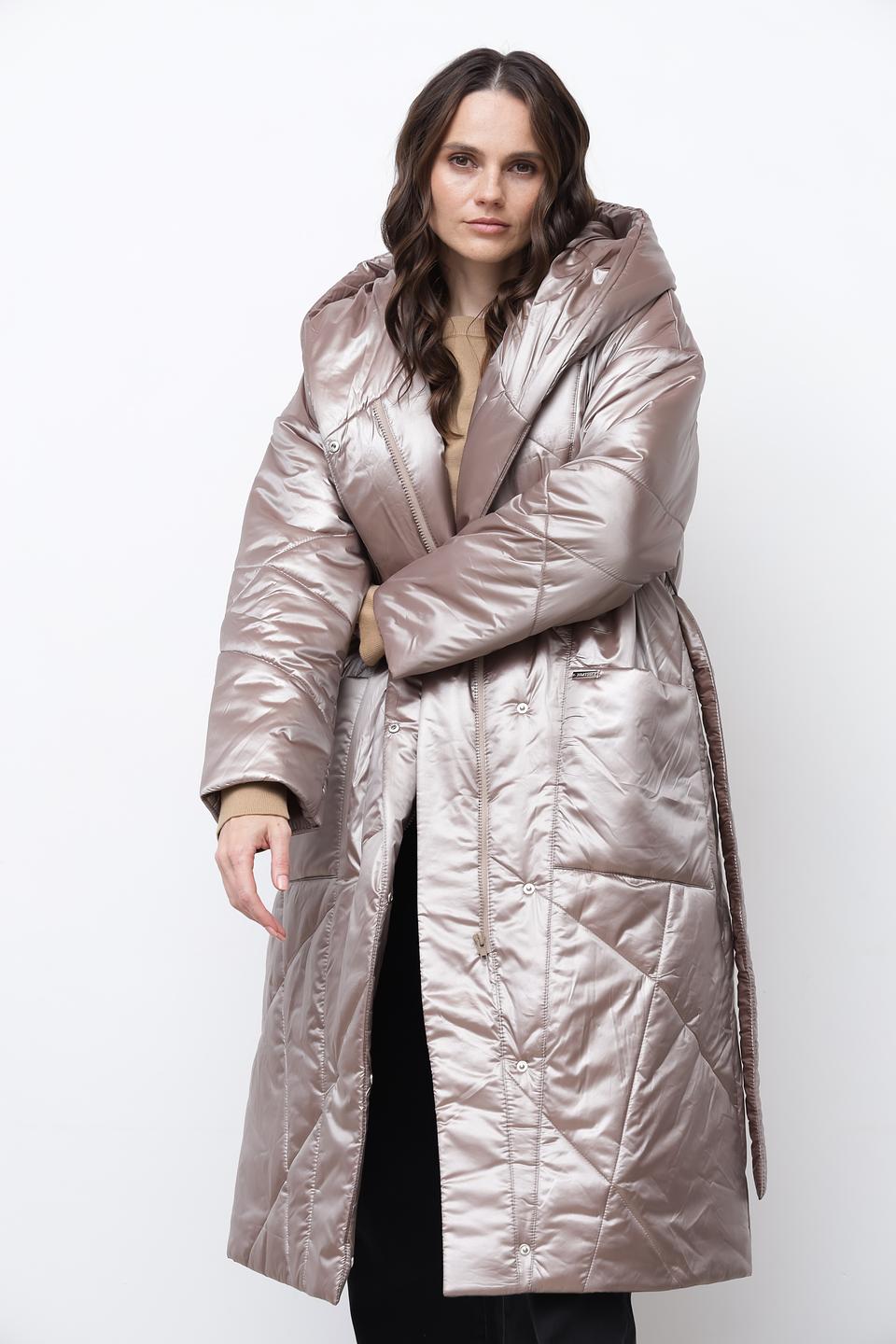 Пальто Beatris стеганое бронзовое
