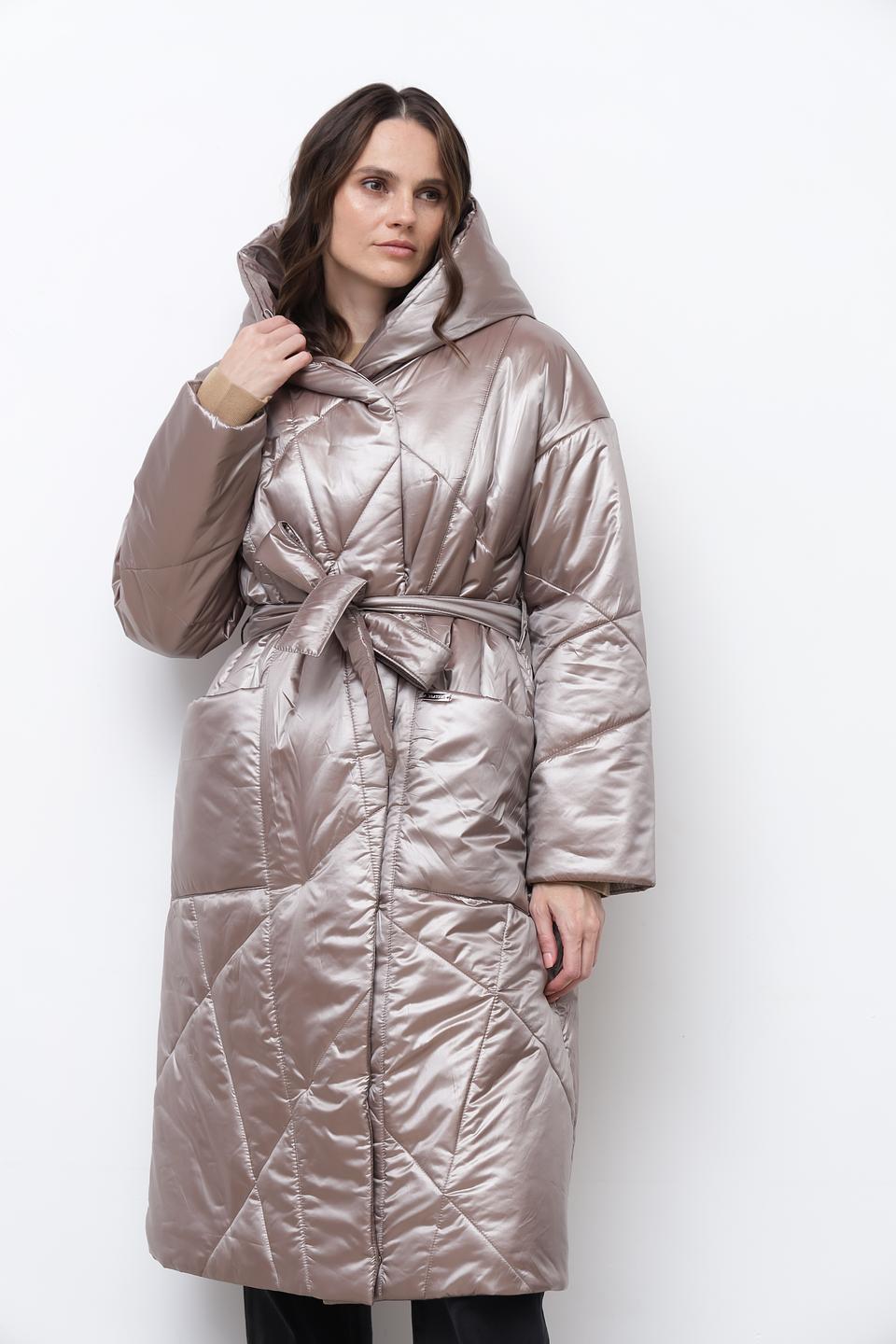 Пальто Beatris стеганое бронзовое