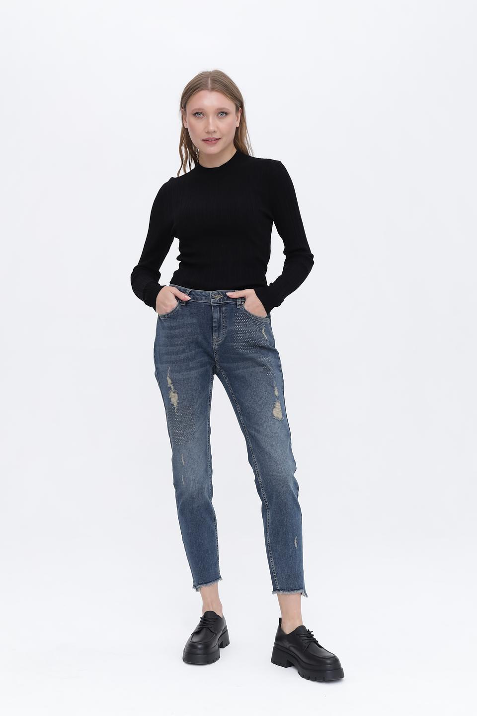 Пуловер Cinque чёрный с горлом