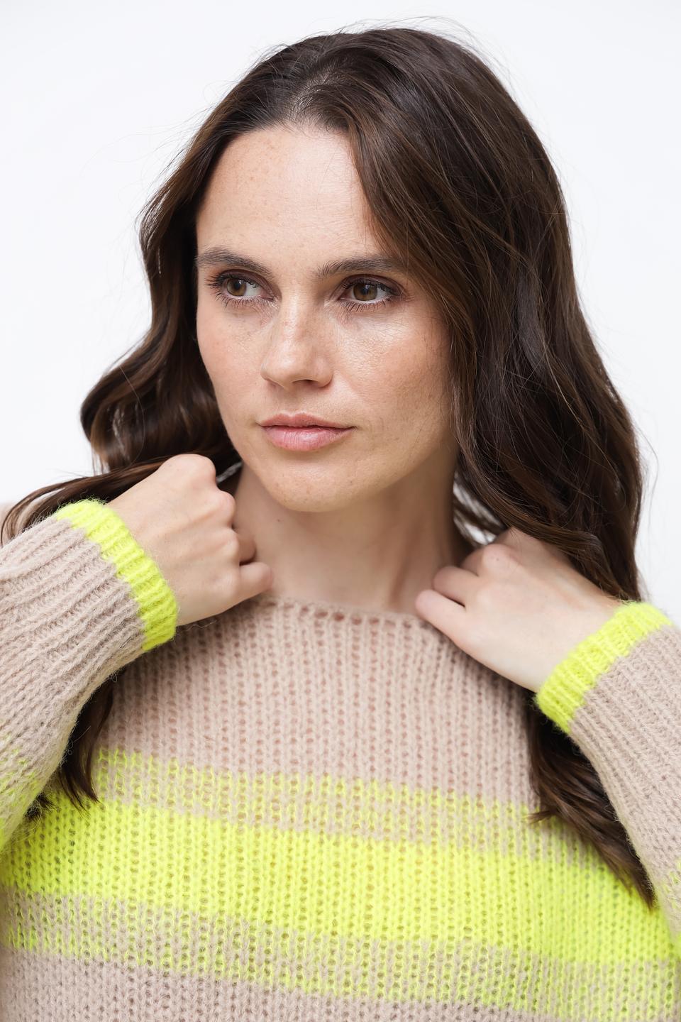 Пуловер Cinque в полоску бежевый