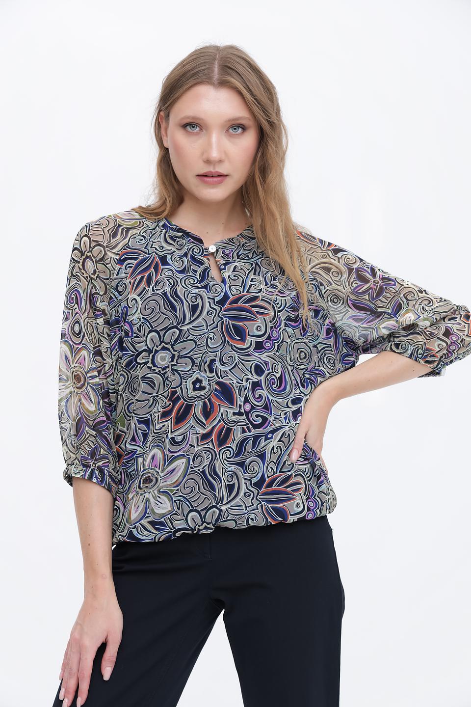Блуза Bianca с цветочным принтом