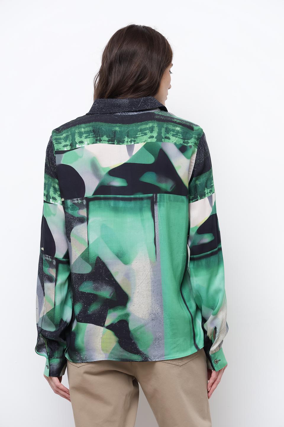 Блуза Lecomte с абстрактным принтом