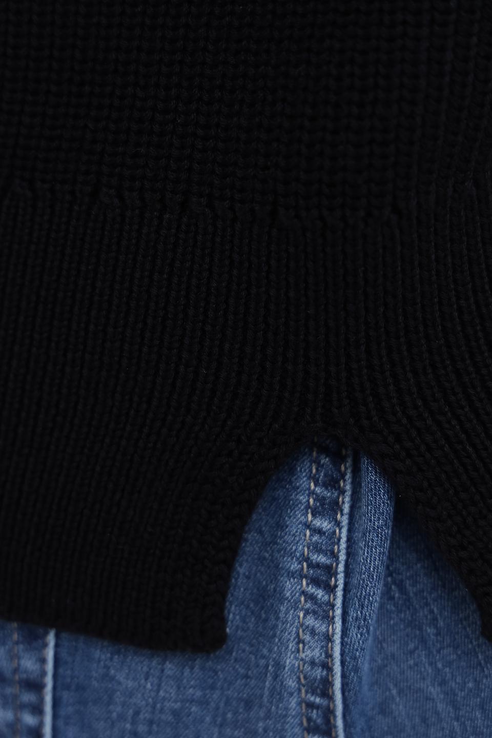 Пуловер Taifun чёрный с косами