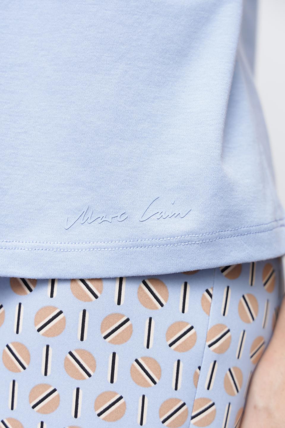 Футболка Marc Cain голубая с декором