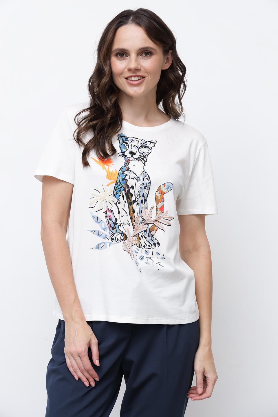 Футболка Marc Cain с принтом леопарда