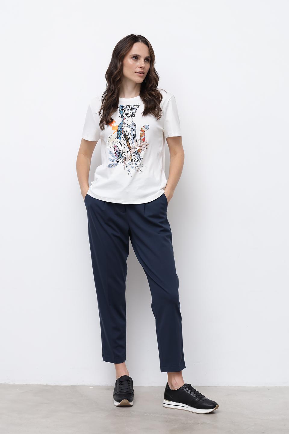 Футболка Marc Cain с принтом леопарда