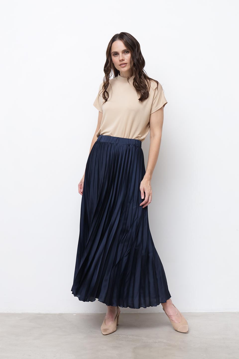 Юбка Monari плиссированная тёмно-синяя