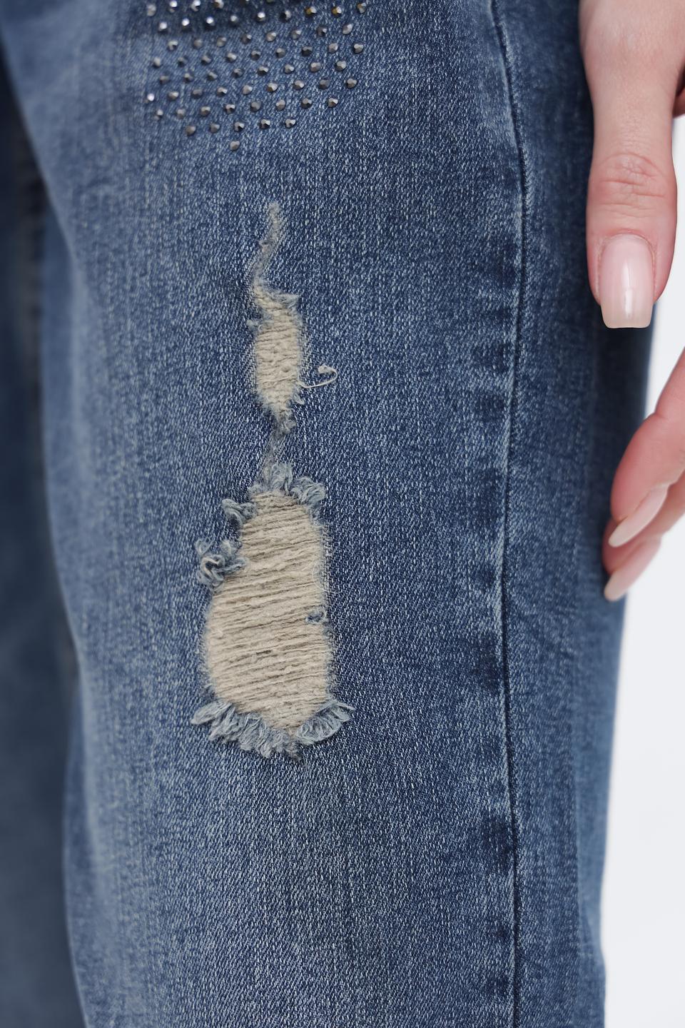 Джинсы Monari с кристаллами, синие