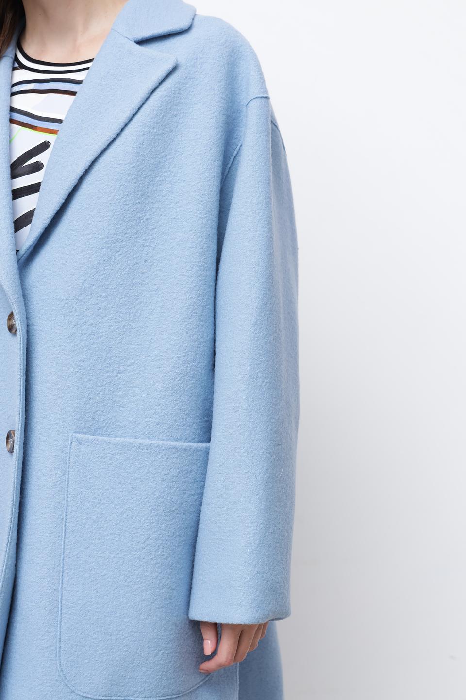 Пальто Bugatti голубое оверсайз