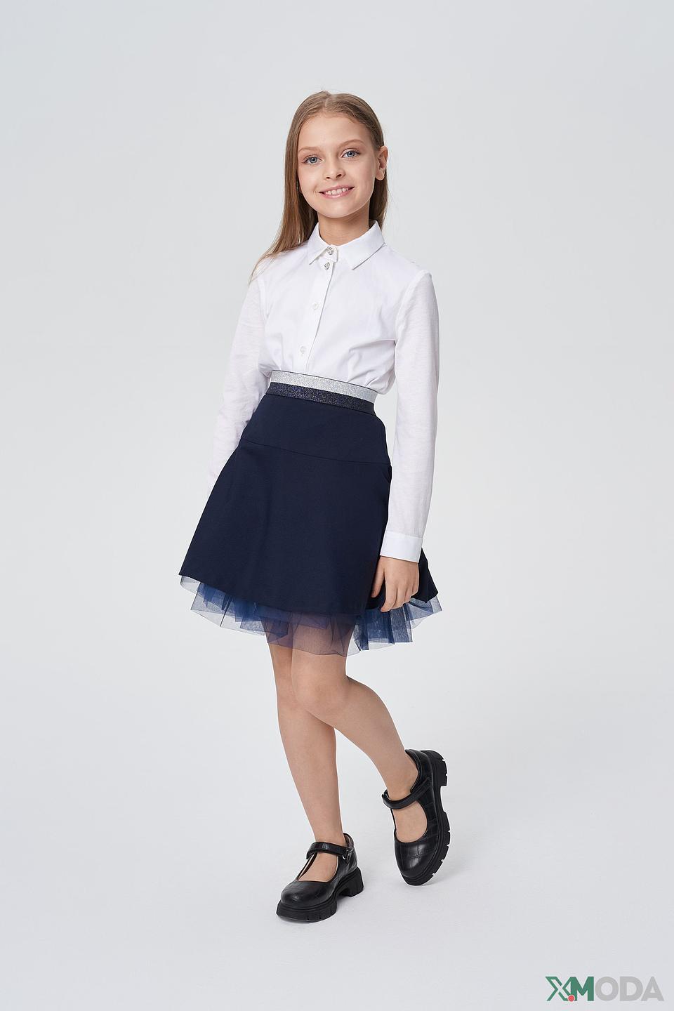 Блуза Choupette дев. белая с пуговицами