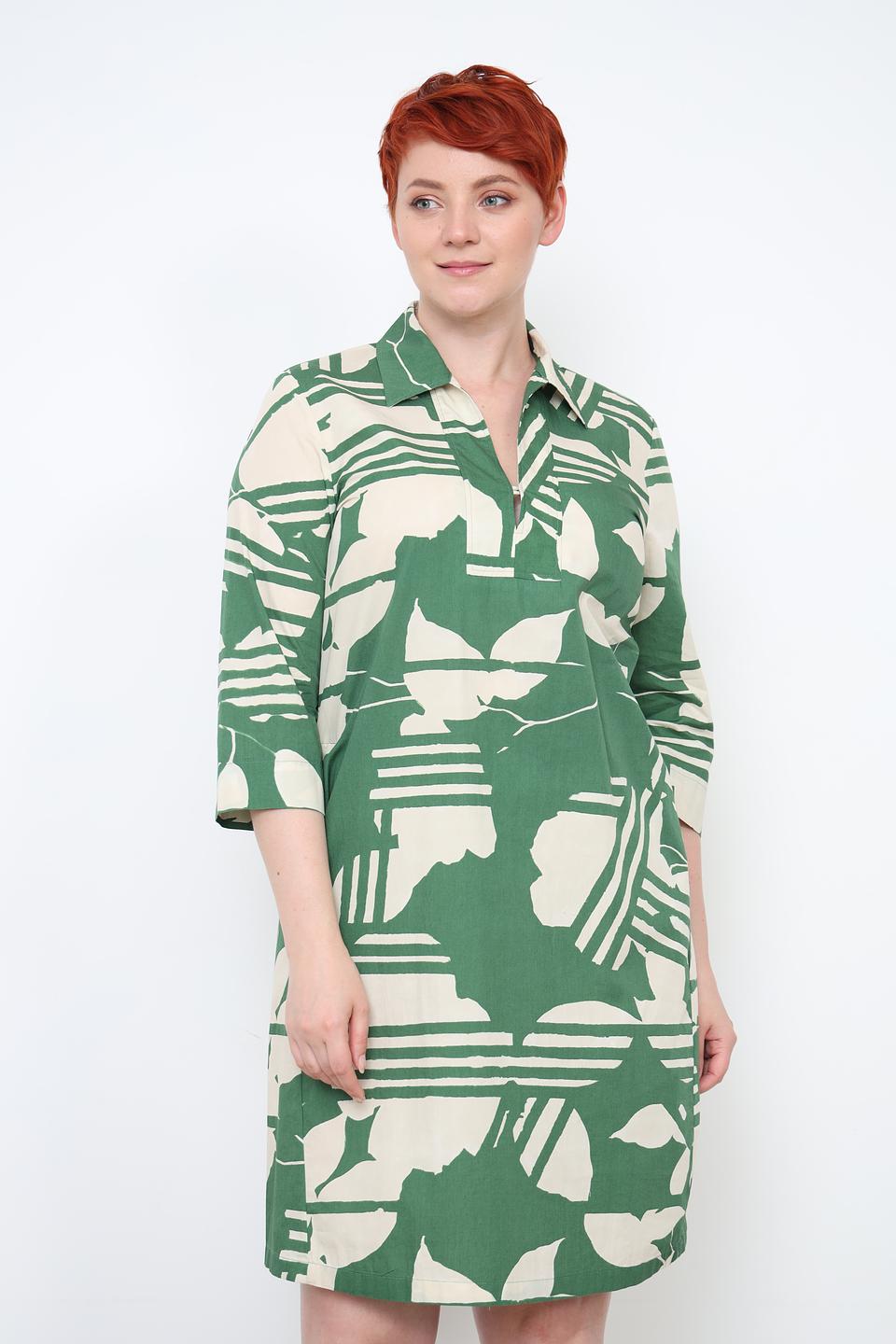Платье Be Yourself с зелёным принтом