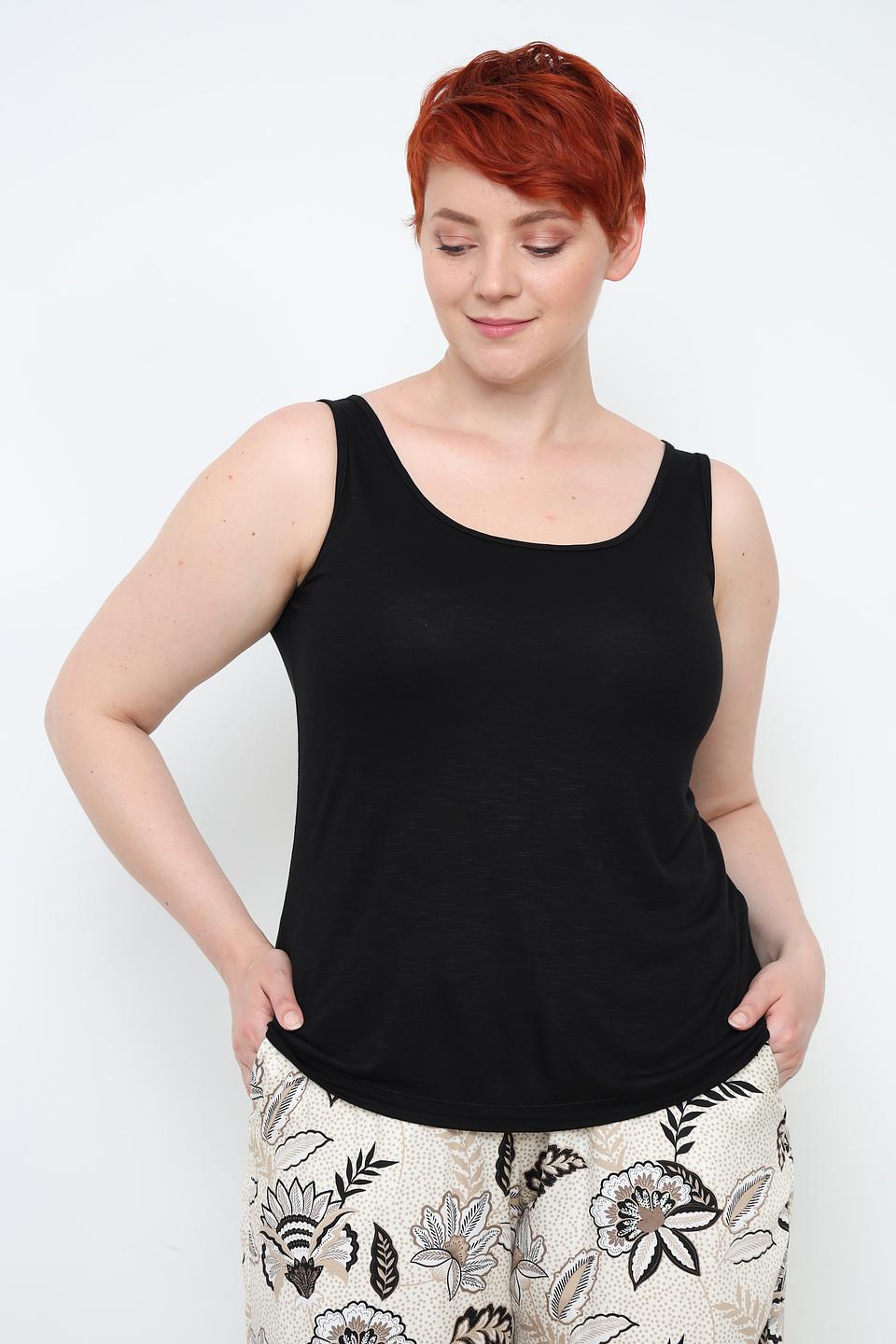 Топ Taifun чёрный на бретелях