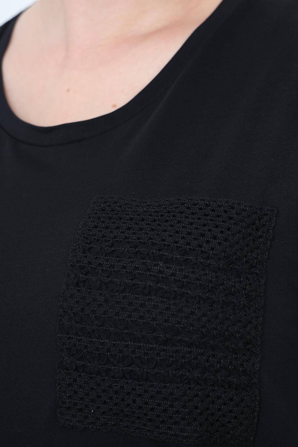 Футболка Taifun с карманом чёрная