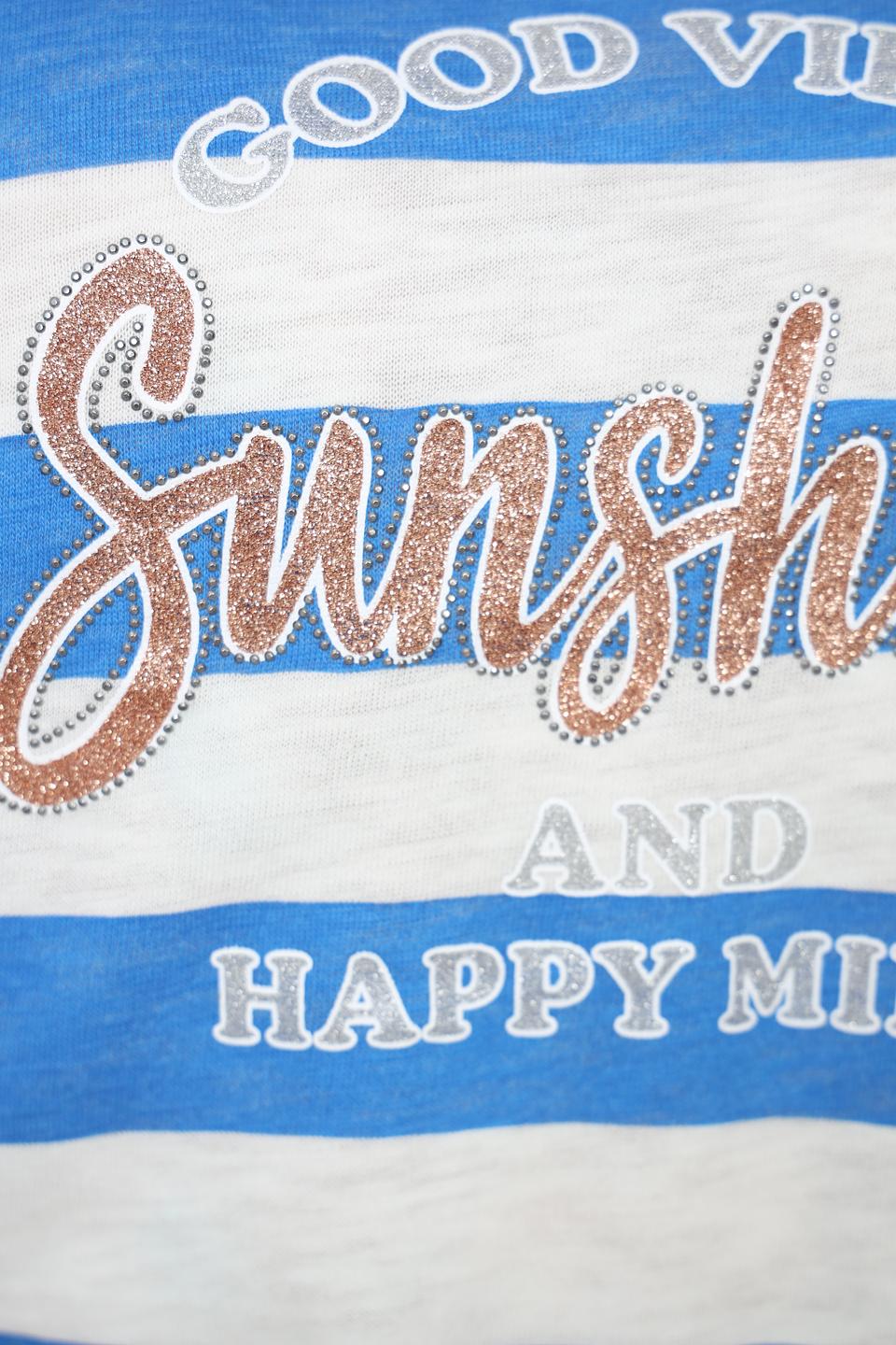 Футболка Via Appia полосатая голубая