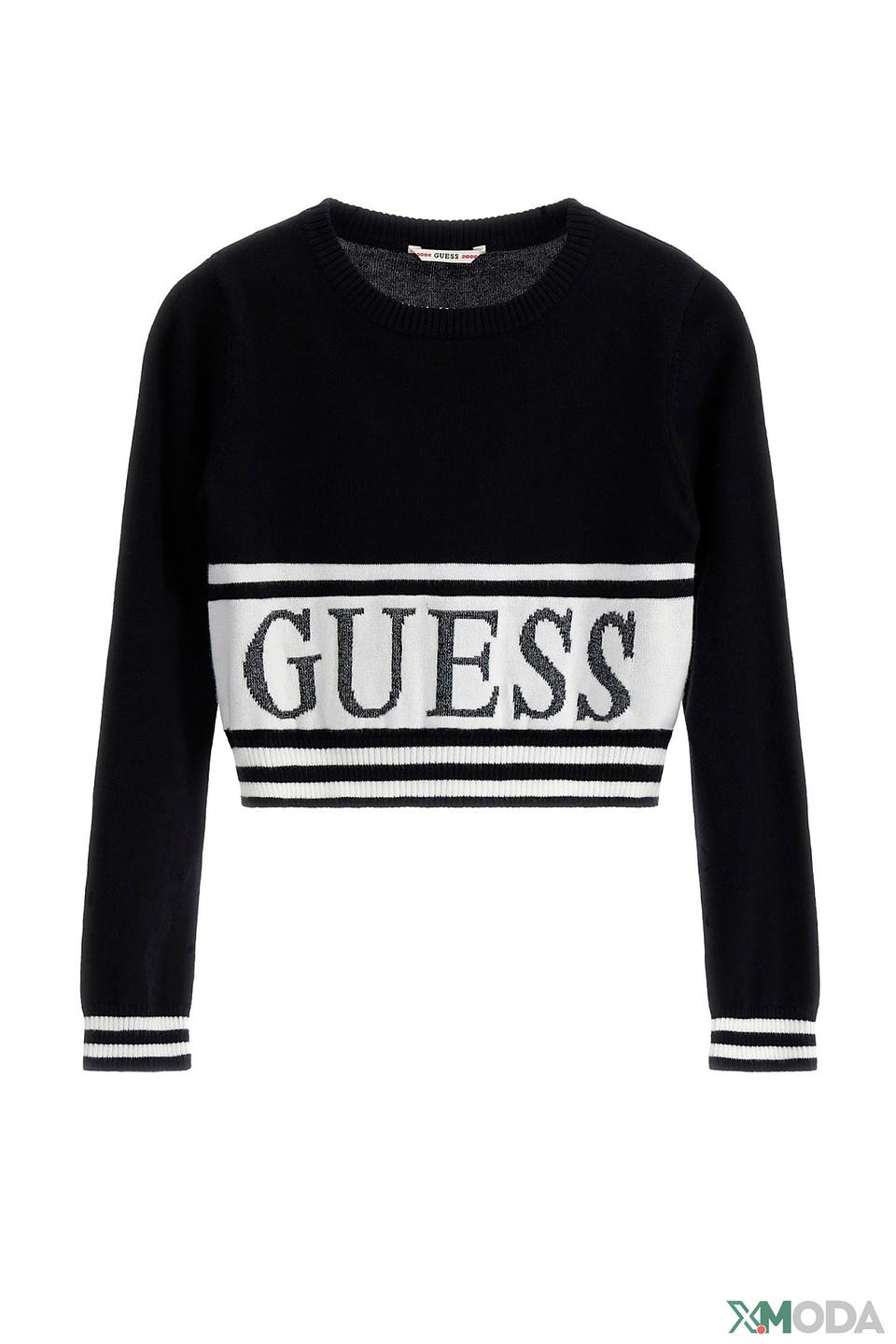 Джемпер Guess дев. с логотипом чёрный