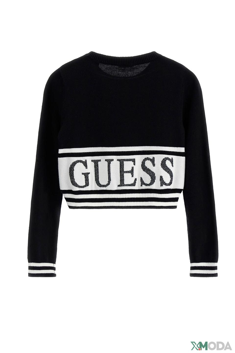 Джемпер Guess дев. с логотипом чёрный