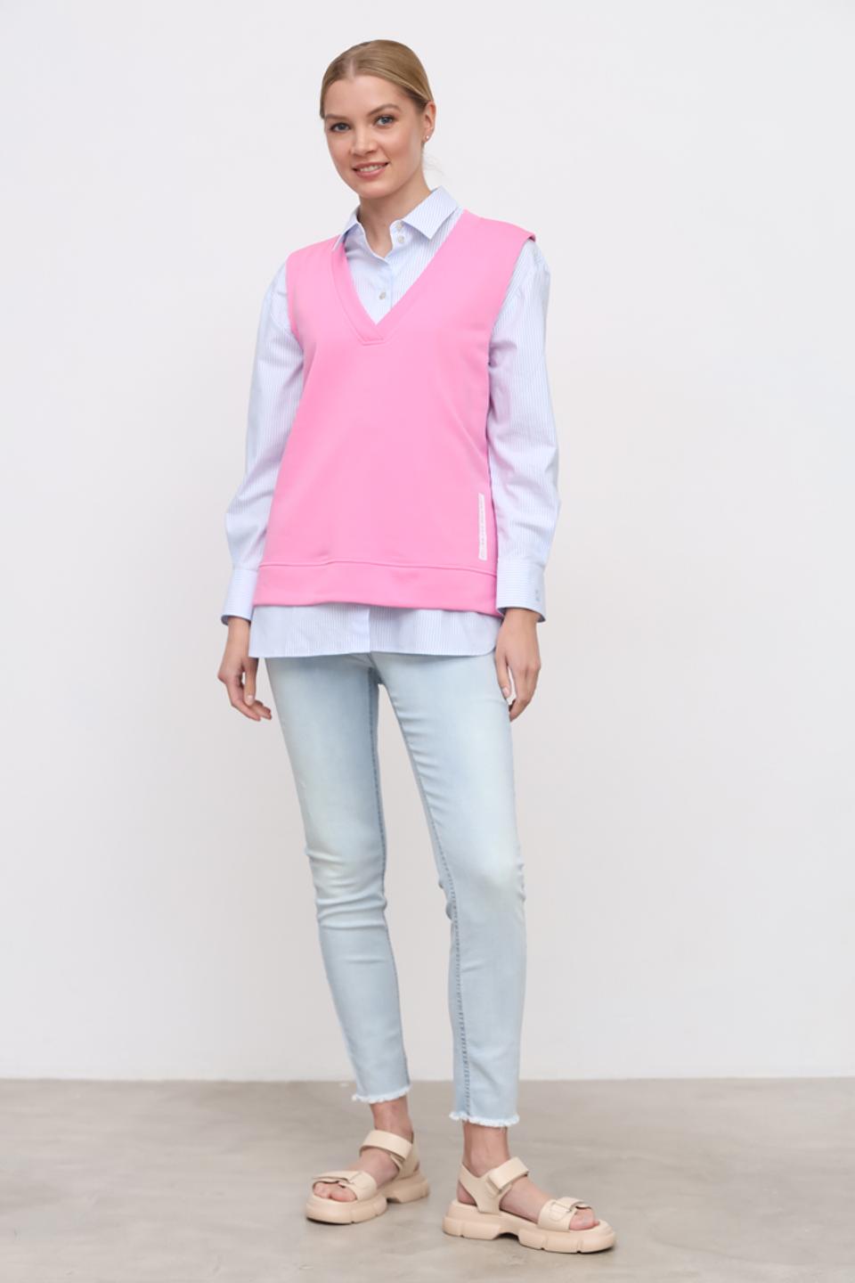Жилет You Just White розовый
