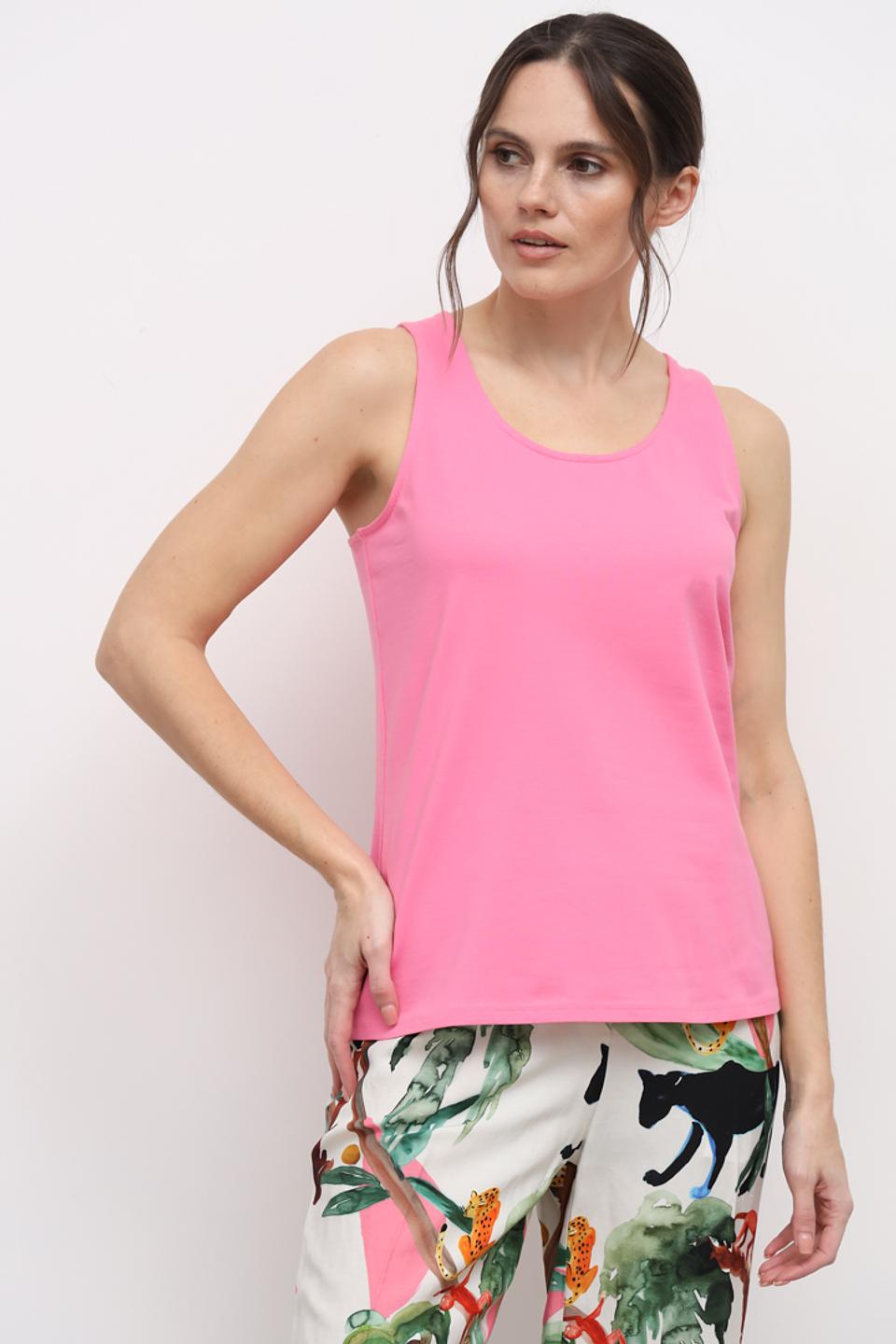 Топ You Just White фуксия