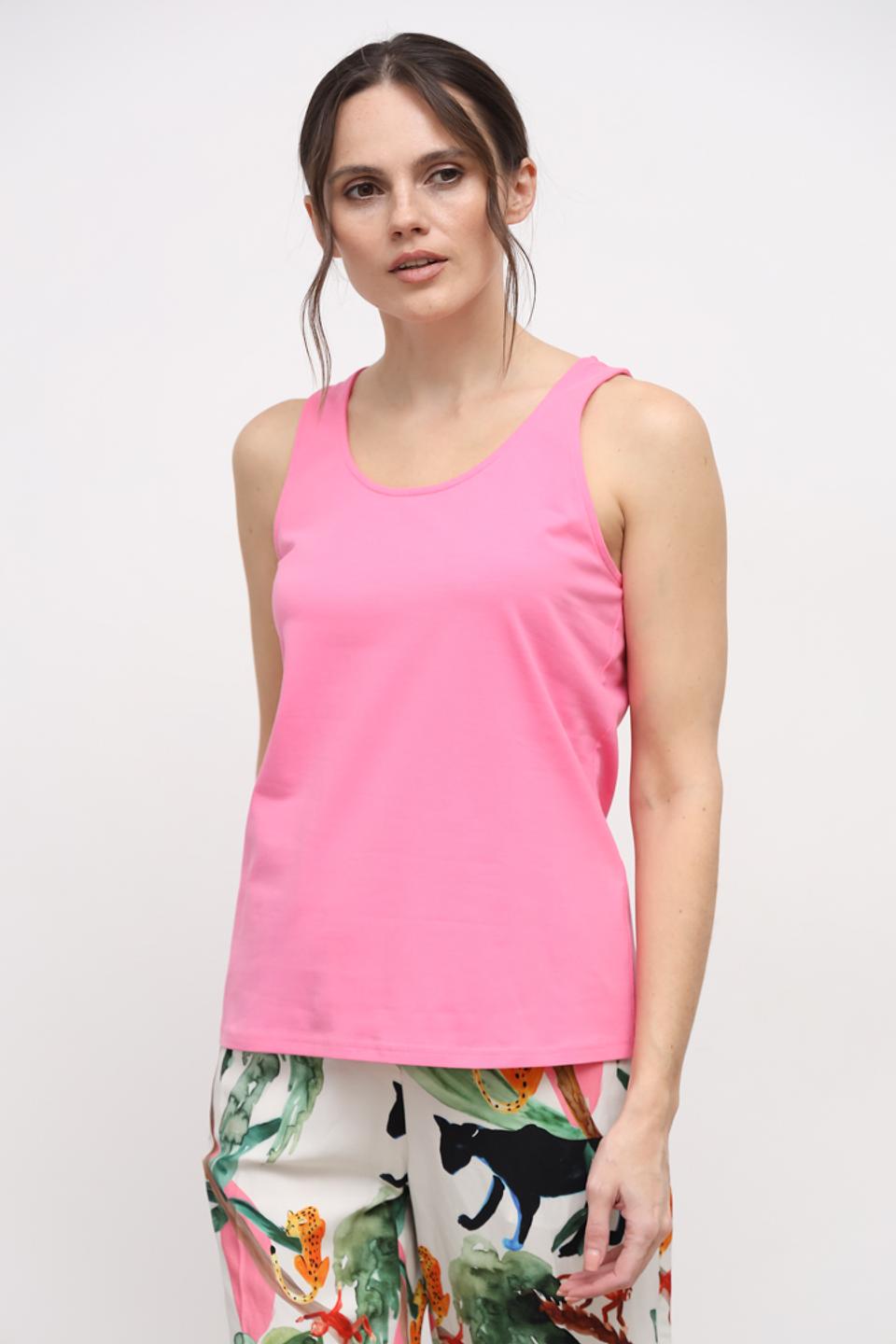 Топ You Just White фуксия