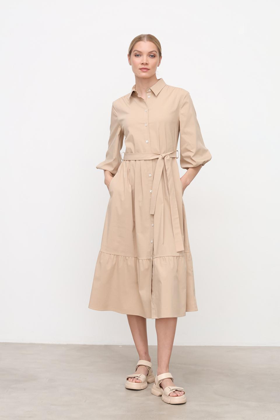 Платье рубашка Gerry Weber бежевое