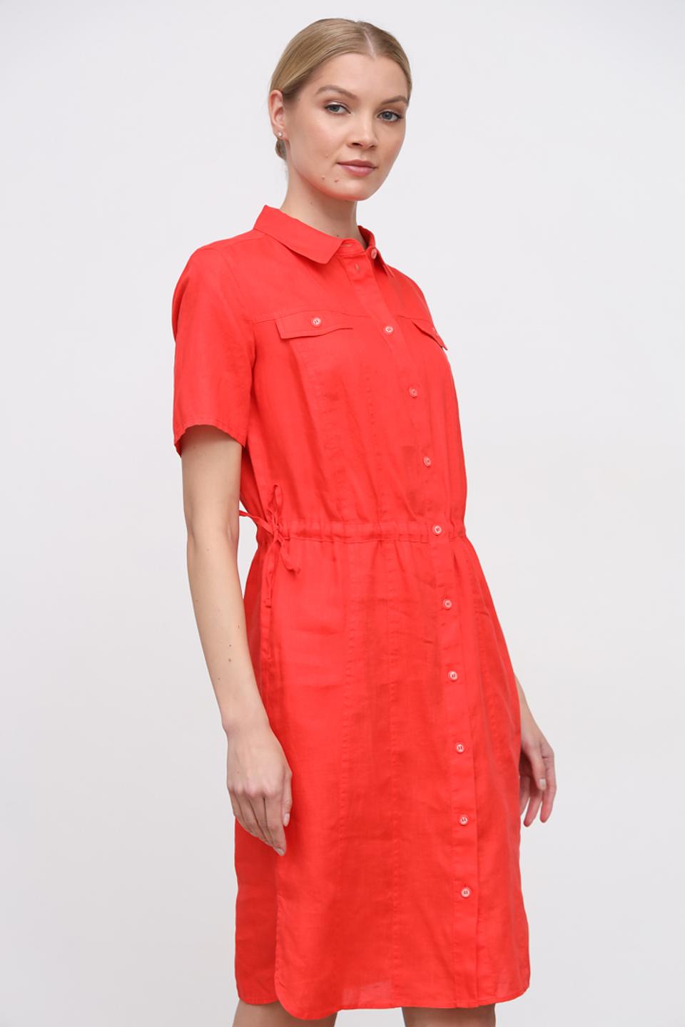 Платье Lebek алое льняное