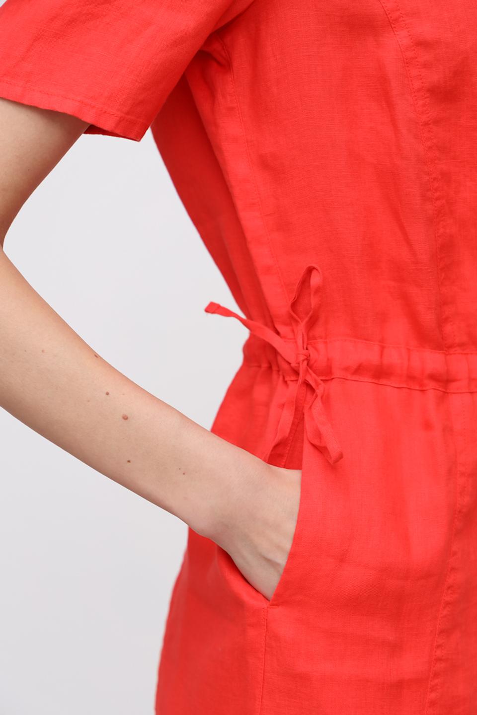 Платье Lebek алое льняное